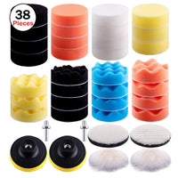 3-Inch Car Polishing Sponge and Wool Pad Kit for Drill
