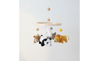 Nursery Mobile with Crocheted Animals Calming Hanging Crib Mobile Lightweight Cute for Babies