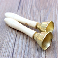 Orff Percussion Instrument Wooden Handle Touch Bell for Early Childhood Education