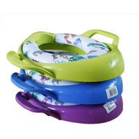 Kids' Toilet Training Seat with Handles - Cartoon Design Potty Trainer for Toddlers