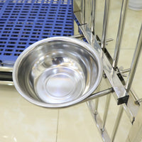 Stainless Steel Hanging Pet Bowl for Crate, Anti-Spill Food and Water Feeder for Dogs and Cats