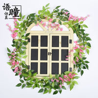 Artificial Wisteria Flower Vine for Home Decor, Wedding Arch, Garden Wall Decoration, Silk Floral Garland