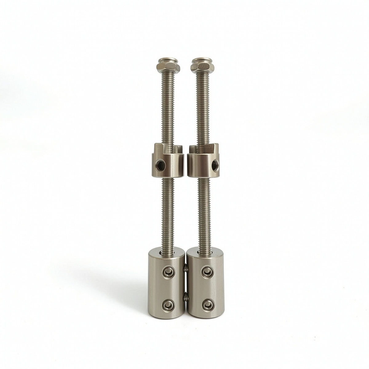 2 Pieces Stainless Steel Coupling Shaft Assembly High-Strength Rigid Shaft Coupler Long-Lasting Rigid Coupler Compact for Makers, Hobbyists