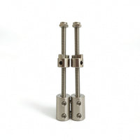 2 Pieces Stainless Steel Coupling Shaft Assembly High-Strength Rigid Shaft Coupler Long-Lasting Rigid Coupler Compact for Makers, Hobbyists