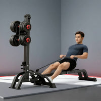 Space-Saving Indoor Rowing Machine Compact Foldable Rowing Machine Full-Body Rower Low-Impact for Home Gym, Apartment