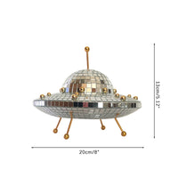 Retro Spacecraft Mirrored House Decoration Metal Legs