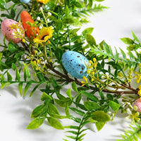 Easter Egg Garland 270 cm Realistic Hanging Easter Vine Artificial Carrot and Egg Vine Festive Decor for Wall, Mantelpiece, Fireplace Mantel