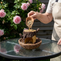 Bird Feeder with Basket Base Compact Hanging Bird Feeder Sturdy for Gardeners