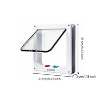 Locking Pet Flap Door Sturdy ABS Material 4-Directional Locking Feline Door