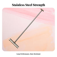 T-Handle Manhole Hook Multi-Functional Stainless Steel Pull Hook Manhole Cover Lifter for Workers, Outdoor, Warehouse