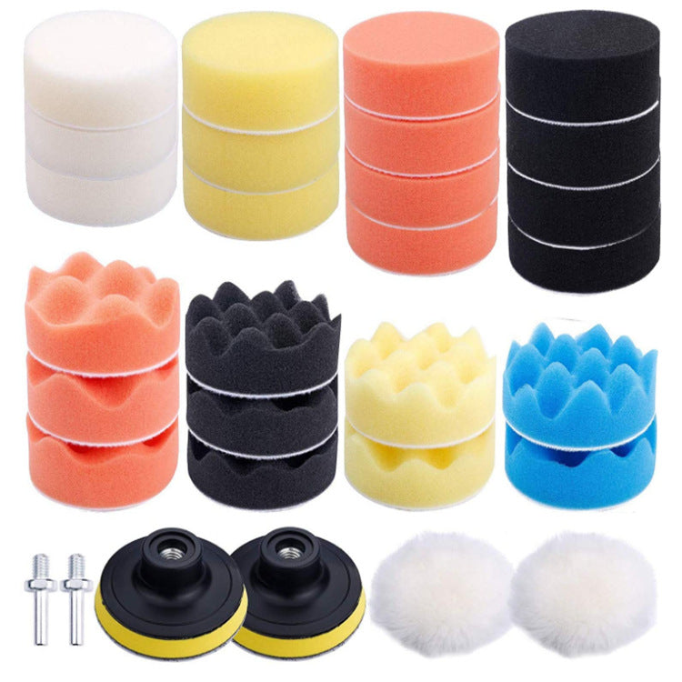 3-Inch Car Polishing Sponge and Wool Pad Kit for Drill