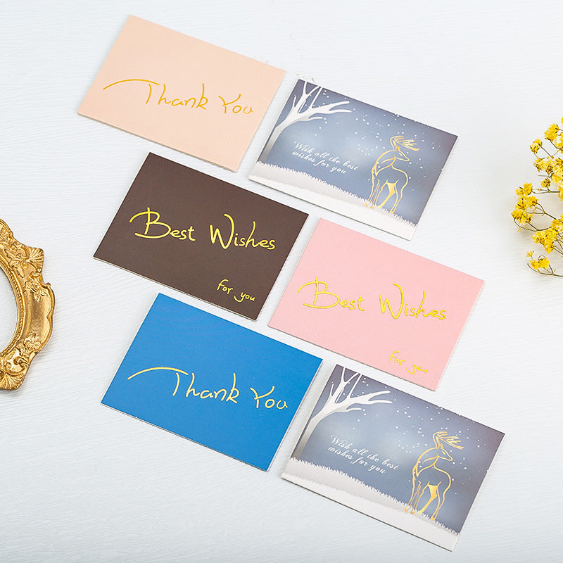 Creative Marble Pattern Blessing Card Thank You Postcard Valentine's Day Greeting Card Small Card Wholesale