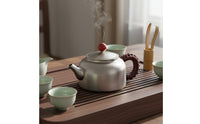 Pure Titanium Teapot High-End Portable Kung Fu Tea Kettle Heat Resistant Titanium Tea Pot for Travel