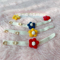 Hand-Woven Pet Collar Necklace for Cats and Small Dogs, Cute Floral Design