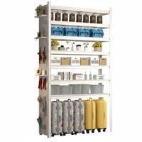Multi-Layer Storage Rack High Load Capacity Heavy Duty Metal Rack Easy Assembly Metal Organizer Shelf for Balcony, Basement, Pantry