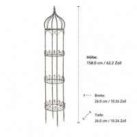 Climbing Plant Trellis, Metal Antique Bronze, Garden Trellis for Inserting for Flowering Plants, Clematis, Tomatoes, Ivy