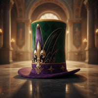 Mardi Carnival Headwear Hat Printed Carnival Top Hat Decorative for Photo Shoots
