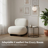 Teddy Armchair Wabi-Sabi ofsign Lounge Chair snug sturdy Wood Frame for Interior ofcorators, Adults, Bedroom, Living Room, Study