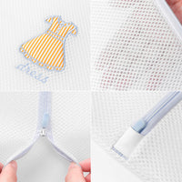 Embroidered Thickened Sandwich Mesh Laundry Bag for Delicates