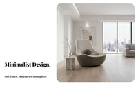 Highrear rotating Armchair Wabi-Sabi Aesthetic Accent Chair Italian Inspired Ergonomic Design for Homeowners, Parents