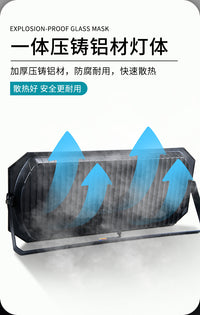 亚明防眩晕led投光灯室外防水篮球场操场厂房照明大功率超亮 防眩晕不刺眼led投光灯-400W白光