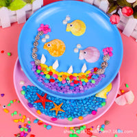 3D Shell Art Craft Kit for Kids, Creative DIY Seashell Mosaic Painting Set, Educational Gift Toy