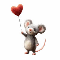 Wool Felt Romantic Gift Needle Felted Versatile Decor for Collectors