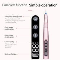 Electric Nail Drill, Cordless, Pen-Style, Portable