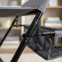 Adjustable Height Changing Table Mesh Storage Basket Foldable Changing Table
