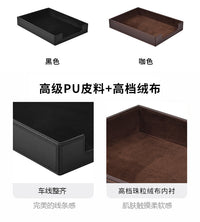 高档皮革文件盘A4纸托盘办公桌装饰托盘老板班台收纳摆件跨境爆款