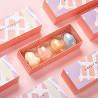 HAPPY MAKEUP Soft Makeup Sponge Blender Set with Storage Case/Holder, Wet & Dry Use, Non-Powder-Absorbing
