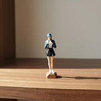 1/64 scale Miniature short skirt Woman Figurine Collectible Painted Resin Figurine Bright Color Miniature Figure Statue for Shelf, Dollhouse