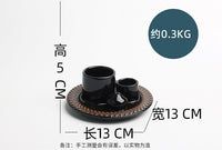 鼠尾草圣木香插incense 香薰烛台欧式蜡烛台陶瓷餐桌蜡台圣木红色