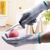 Cut-Resistant Level 5 PU Coated Work Gloves for Gardening, Butchering, and Fishing
