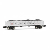Detailed Lettering Florida FEC Carbon Car Exact Fit N Scale Freight Car Miniature Accessory Hopper Load Insert Easy Installation for Railway Collectors, Miniature Scene