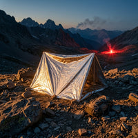 Reflective Emergency Tent with Aluminum Foil Compact Emergency Survival Tent Foldable Survival Shelter Portable for Survivalists