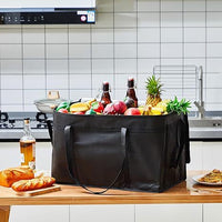 Large Capacity Foldable Insulated Cooler Bag with Handles for Picnic and Travel