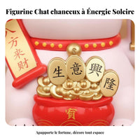 Solar Waving Lucky Cat, Dashboard Decor, Cartoon, Random Color