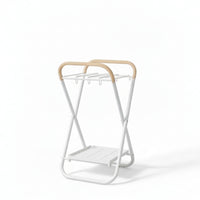 1 Piece Entryway Umbrella Stand Freestanding Holder Rack Organizer with Hooks Metal Anti-rust Removable Tray Suitable for Gift Giving Home Decoration Lobby