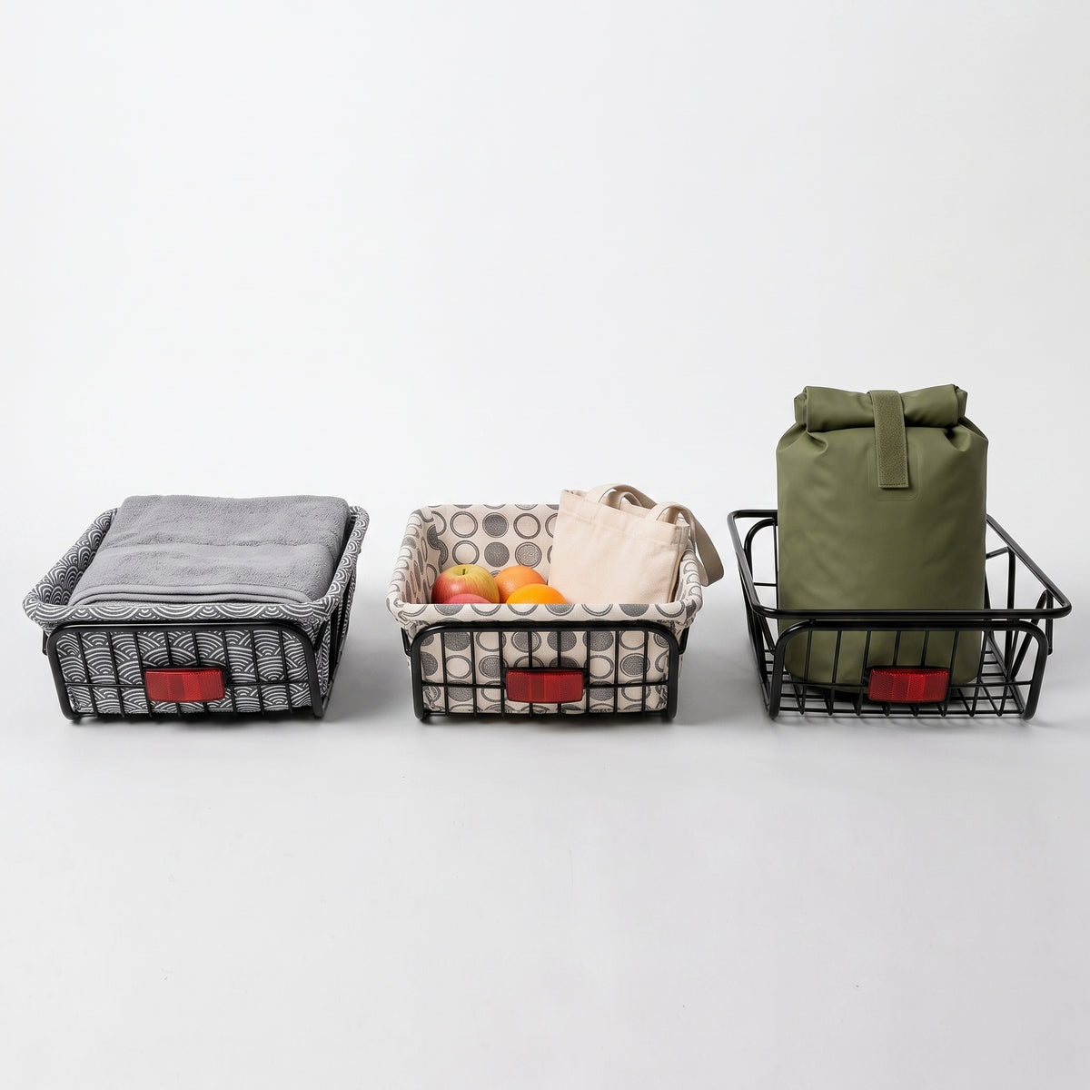 Bicycle Rear Basket with Rack, Easy Install, for Students and Commuters