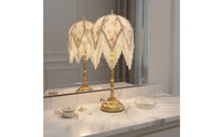 Elegant Design French Retro Table Lamp Timeless Elegance Beaded Tassel Lamp Ornate Brass Base Exquisite Gift Idea for Bedroom