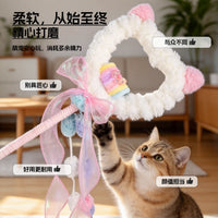 发声魔法逗猫棒耐抓咬猫咪自嗨解闷玩具带流苏长杆毛绒逗猫玩具