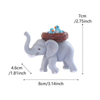 Elephant Bird Statue Hand-Painted Outdoor Decor Long-Lasting for Yard