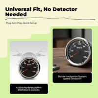 Global Positioning Speedometer, 85mm Waterproof and Dustproof, Red Backlight, Universal 0-200km/h for Car, Motorcycle, Boat