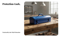 Portable Metal Tool Case Multi-Purpose Portable Metal Toolbox Lockable Latch