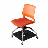 Rolling Chair with Tablet Supportrest Multi-Functional Wheeled Chair with Writing Tablet Space-Saving Design Ergonomic