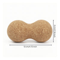 Textured Peanut Massage Ball Compact Peanut Roller Ergonomic Cork Massage Roller Easy to Carry for Muscle Recovery