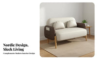 Comfortable Seating Small Apartment Sofa Sturdy Frame Apartment Sofa High-Density Foam 2-Seater Couch Easy to Clean for Renters, Young Adults, Homeowners, Bedroom, Reception Area