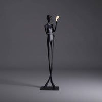 Reading Woman Statue Modern Reading Thinker Statue Artistic Woman Sculpture for Desk
