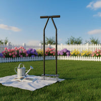 Manual Lawn Aerator Self-Cleaning Manual Prong Aerator Rust-Resistant Lawn Corer Tool for Gardeners